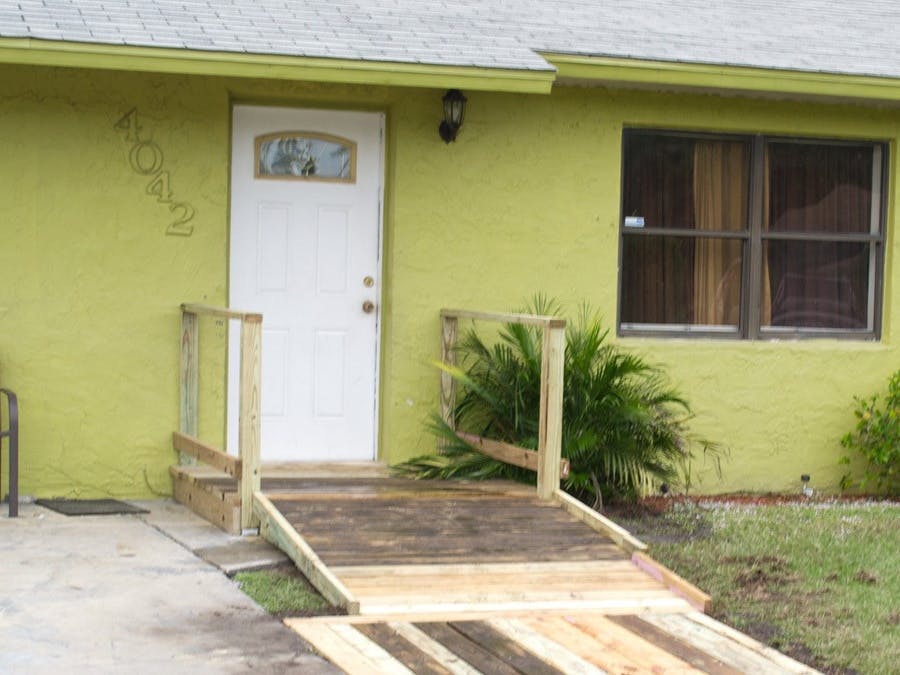 Finished handicapped ramp