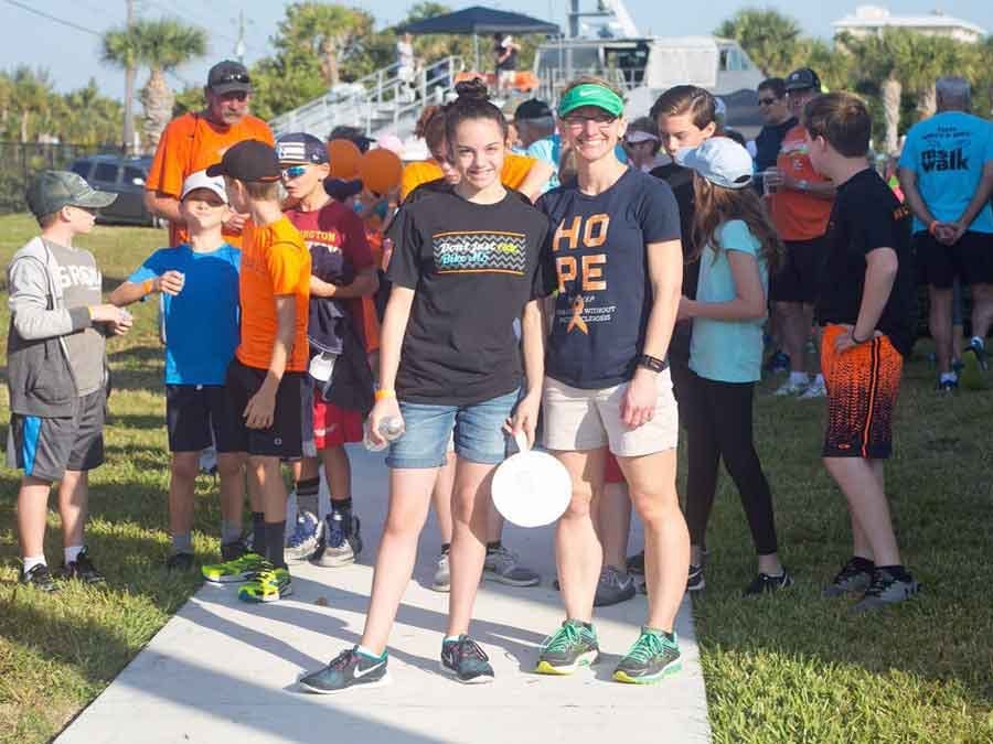 Group of kids getting ready for walk