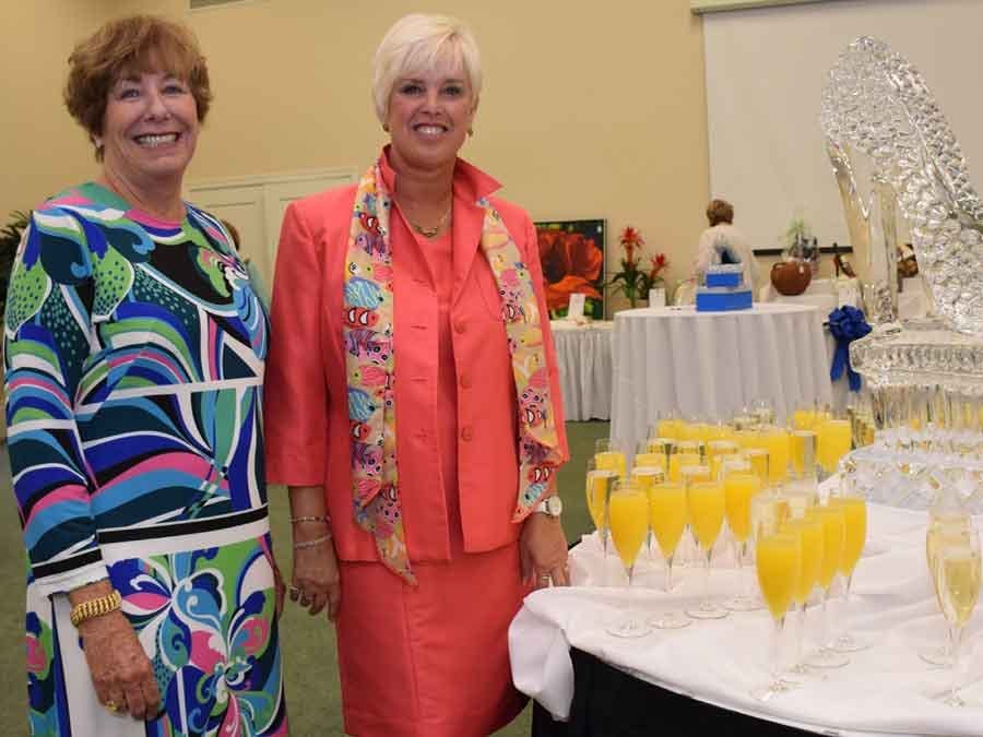 ladies hosting Blue Ribbon Luncheon