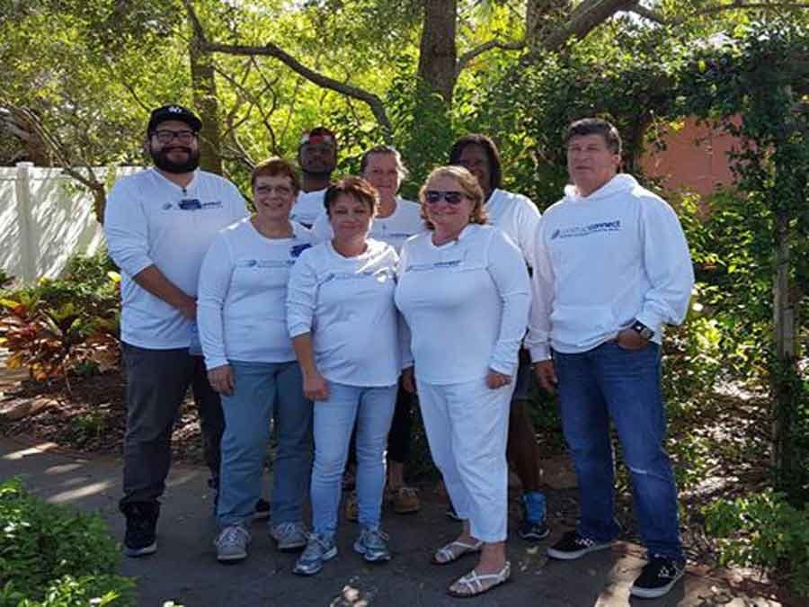 Volunteers that cleaned up the Village