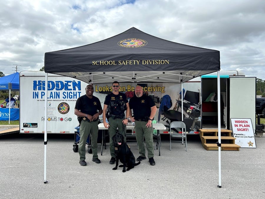 officers at school safty event