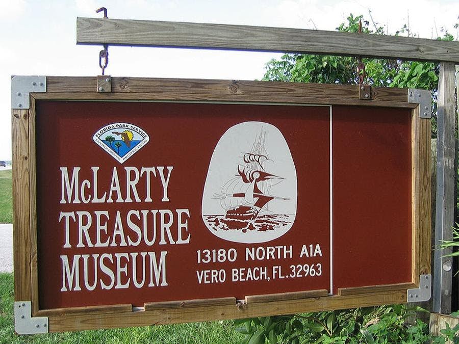 McLarty Treasure Museum sign in Vero Beach FL McLarty Treasure Museum sign in Vero Beach FL
