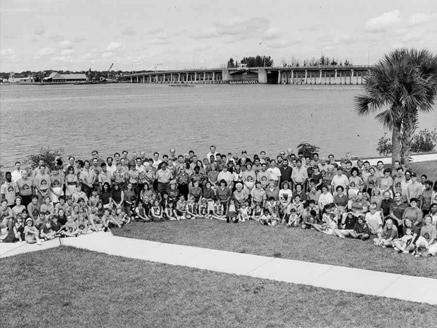 Old B&W photo of United Way volunteers from 50 years ago
