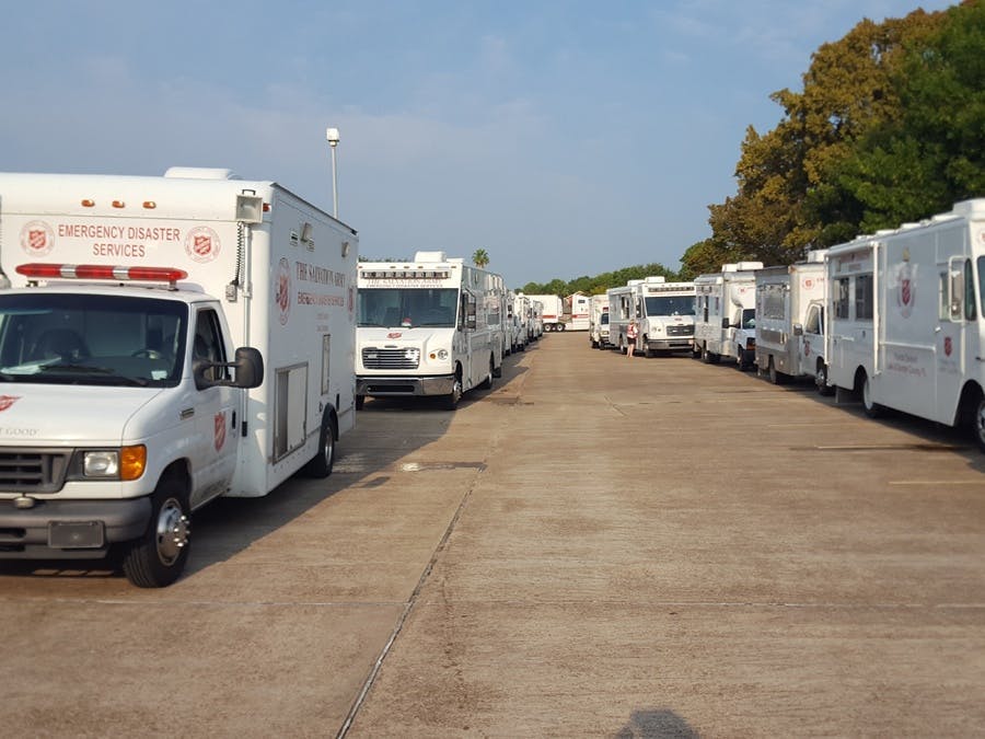 Disaster Services canteen getting ready to deploy	