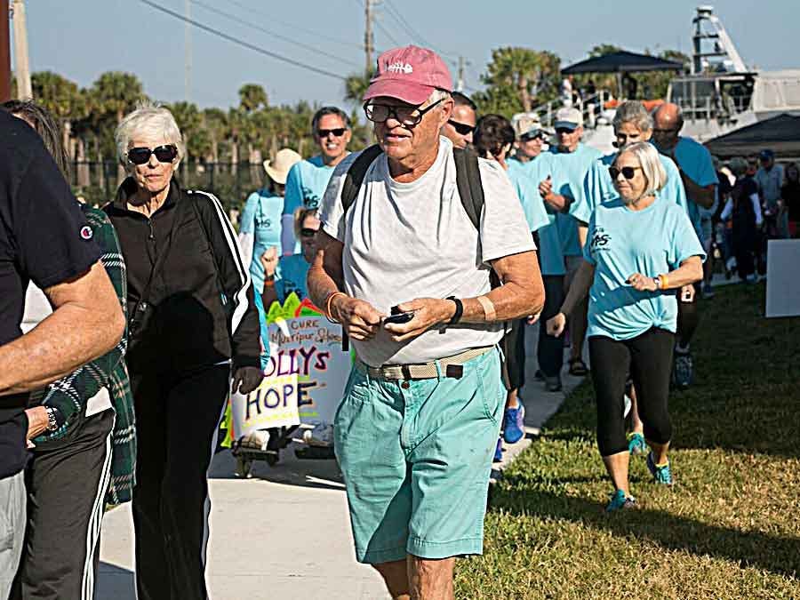 Group starting the walk