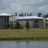 view of Storm Grove Middle School Vero Beach Florida from over a pond