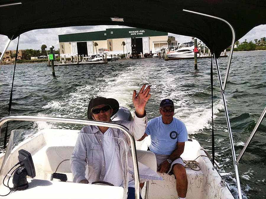 Freedom Boat Club Vero Beach Florida two men on a boat