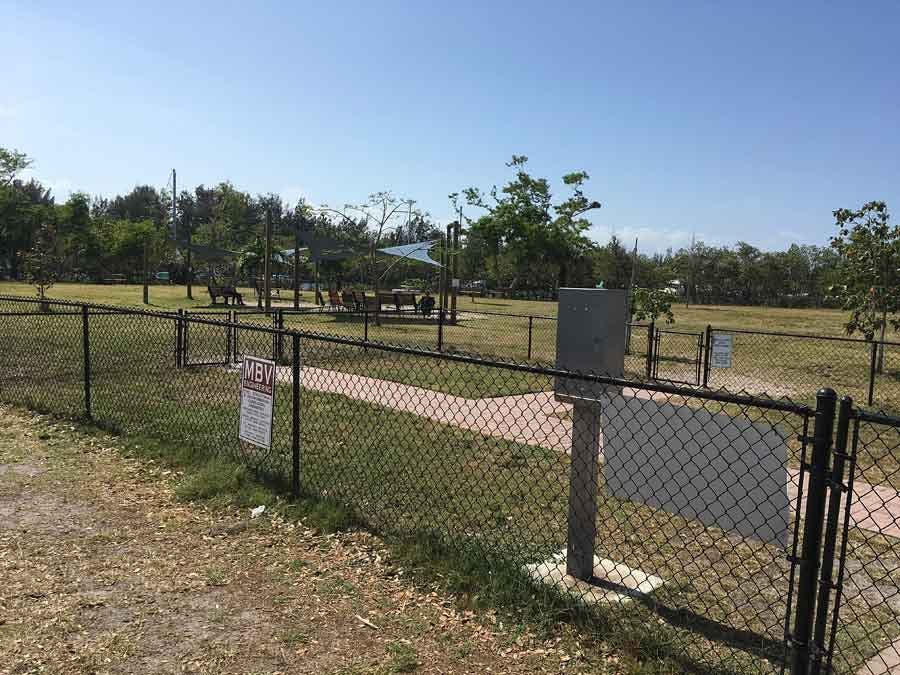 View of Vero Beach Dog Park Vero Beach Florida from outside fence