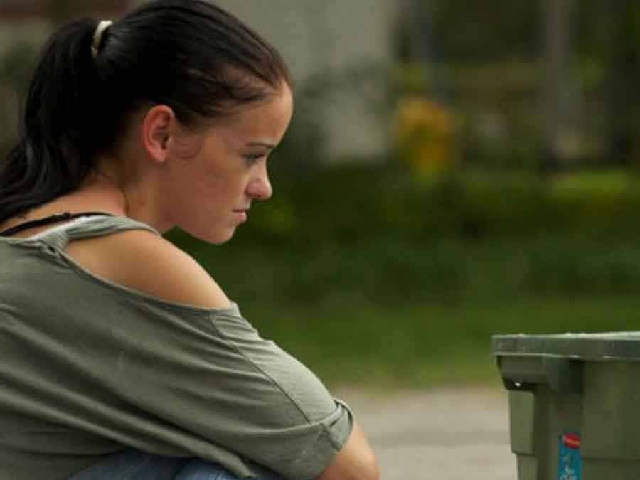 Girl contemplating her life