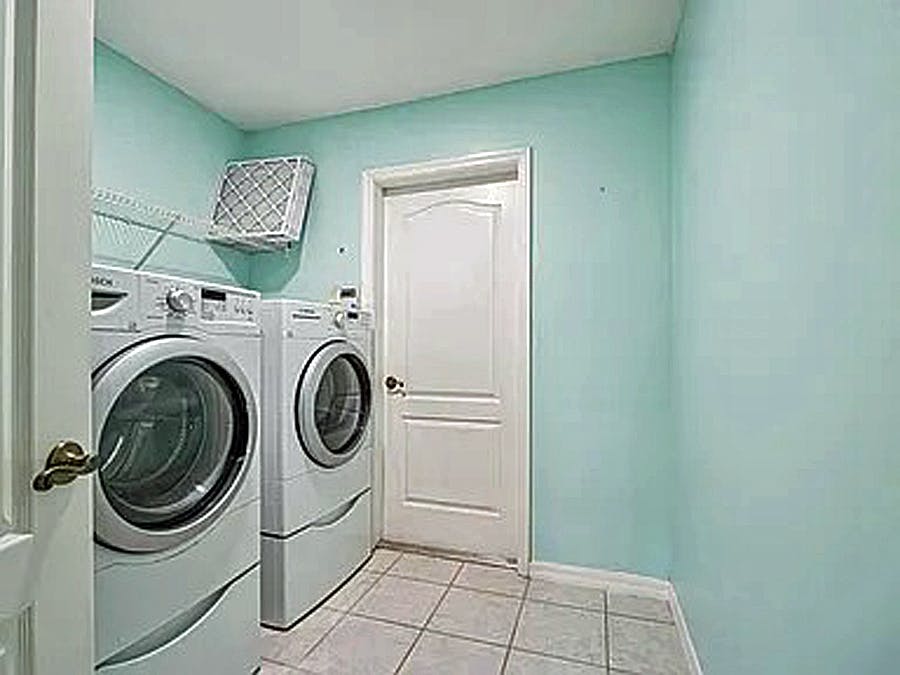 Laundry room with Bosch washer and dryer