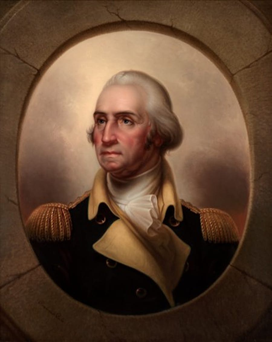 Rembrandt Peale (1778-1860). George Washington, Porthole Portrait, circa 1846, oil on canvas. Courtesy of the Thomas H. and Diane DeMell Jacobsen PhD Foundation