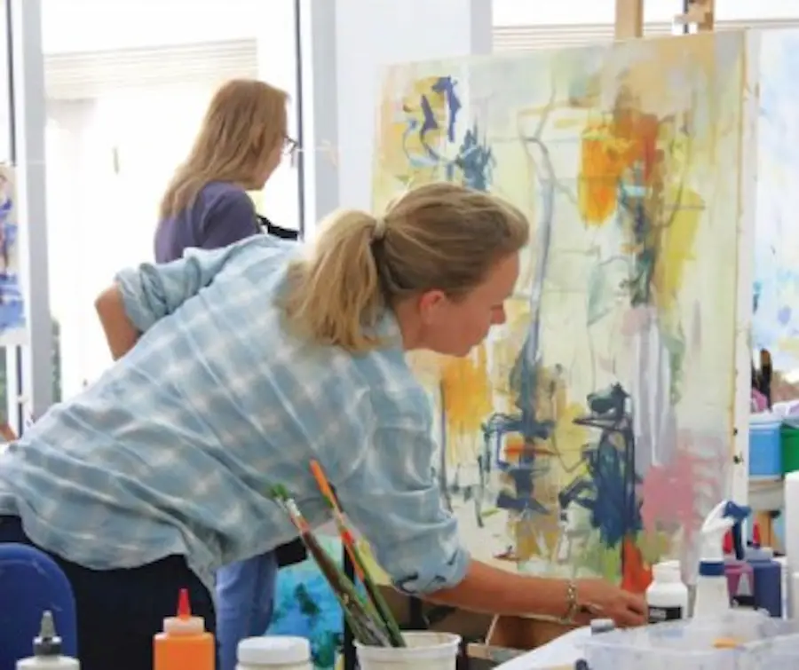 Museum Art School students in studio